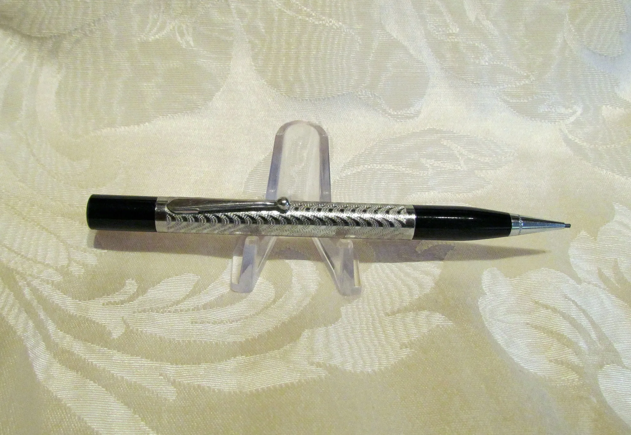 1950s Mechanical Pencil Lighter Silver Propelling Pencil Lighter Working Condition