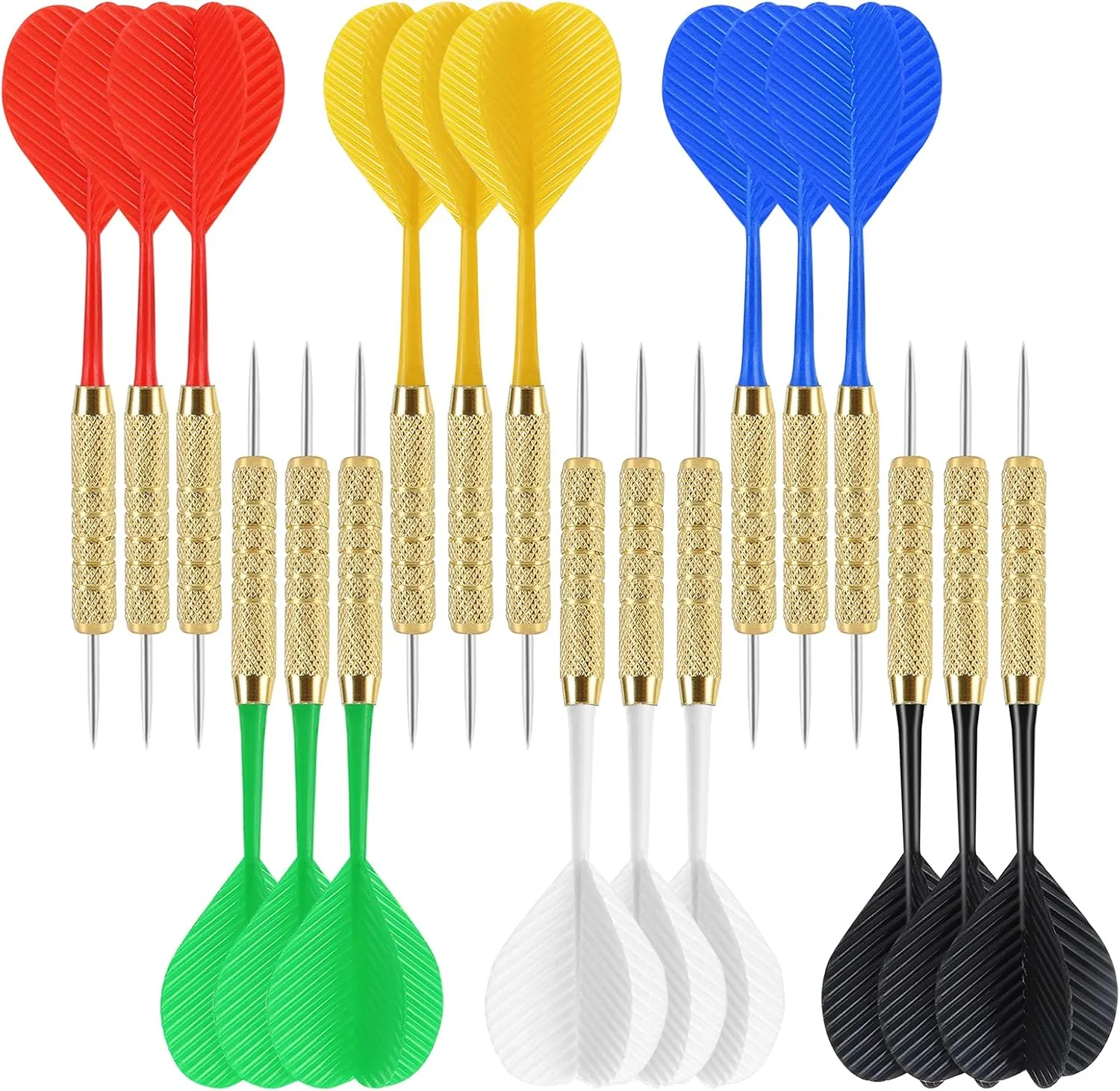 Accmor 18 Pack Steel Tip Darts, 18 Grams Metal Tip Dart Set, Darts Metal Tip Set, Metal Darts for Dartboard