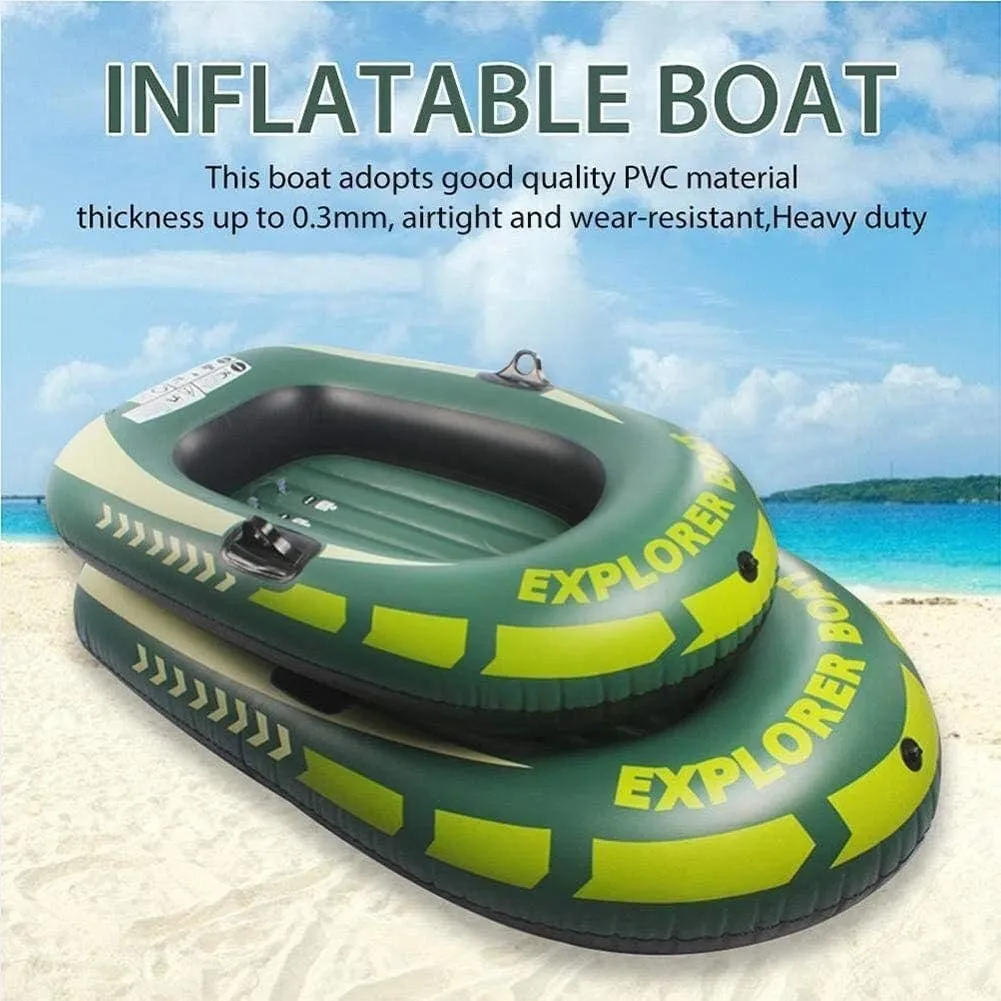 Adult Inflatable Raft, Inflatable Boat with Paddles and Pumps, Small Raft Kayak Fishing Boat