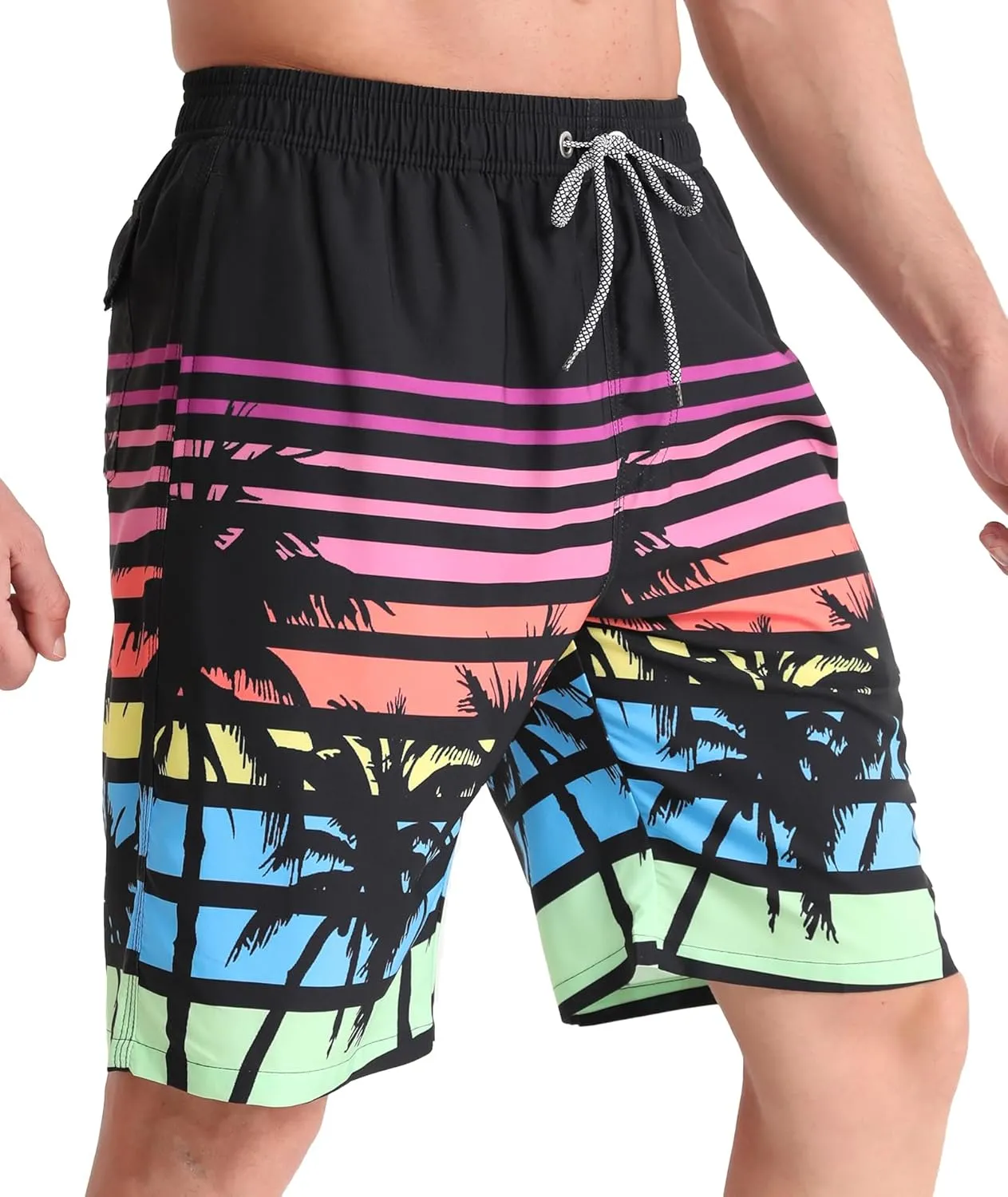 APTRO Men's Swim Trunks 9" Quick Dry Swimsuits Beach Bathing Suits Swim Shorts Mesh Liner