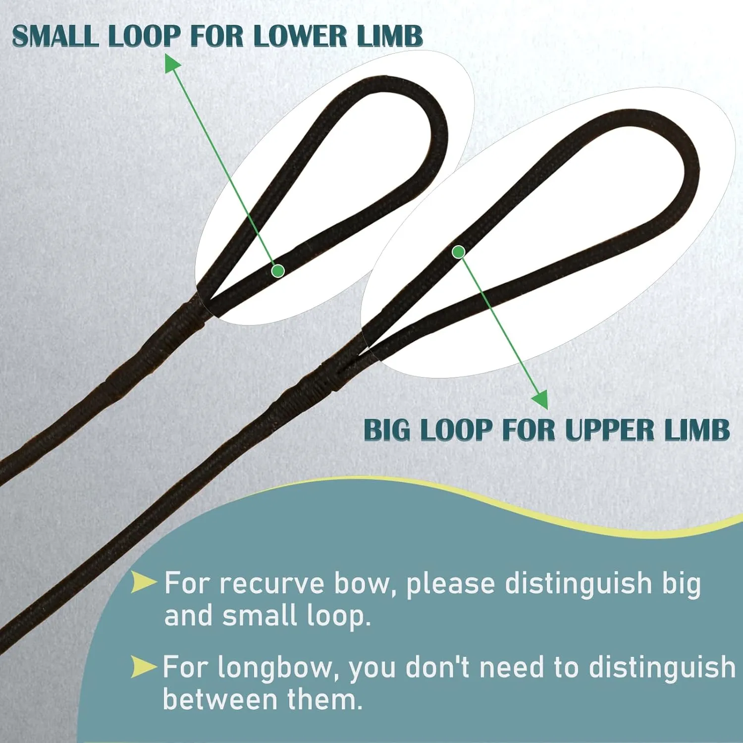 Archerest Archery Bowstrings-AMO 52" to 68" in 12 14 16 Strands, Recurve Bow String Replacement Bowstring for Traditional Longbow, Fast Flight Plus Bow String, Universal Archery Equipment