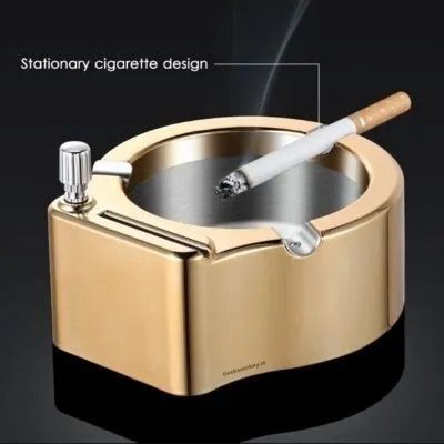 Ashtray with Match Lighter - Random Color