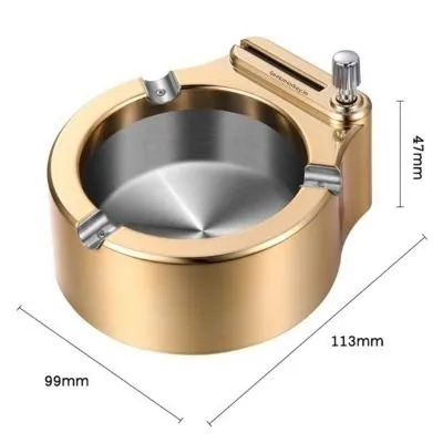 Ashtray with Match Lighter - Random Color