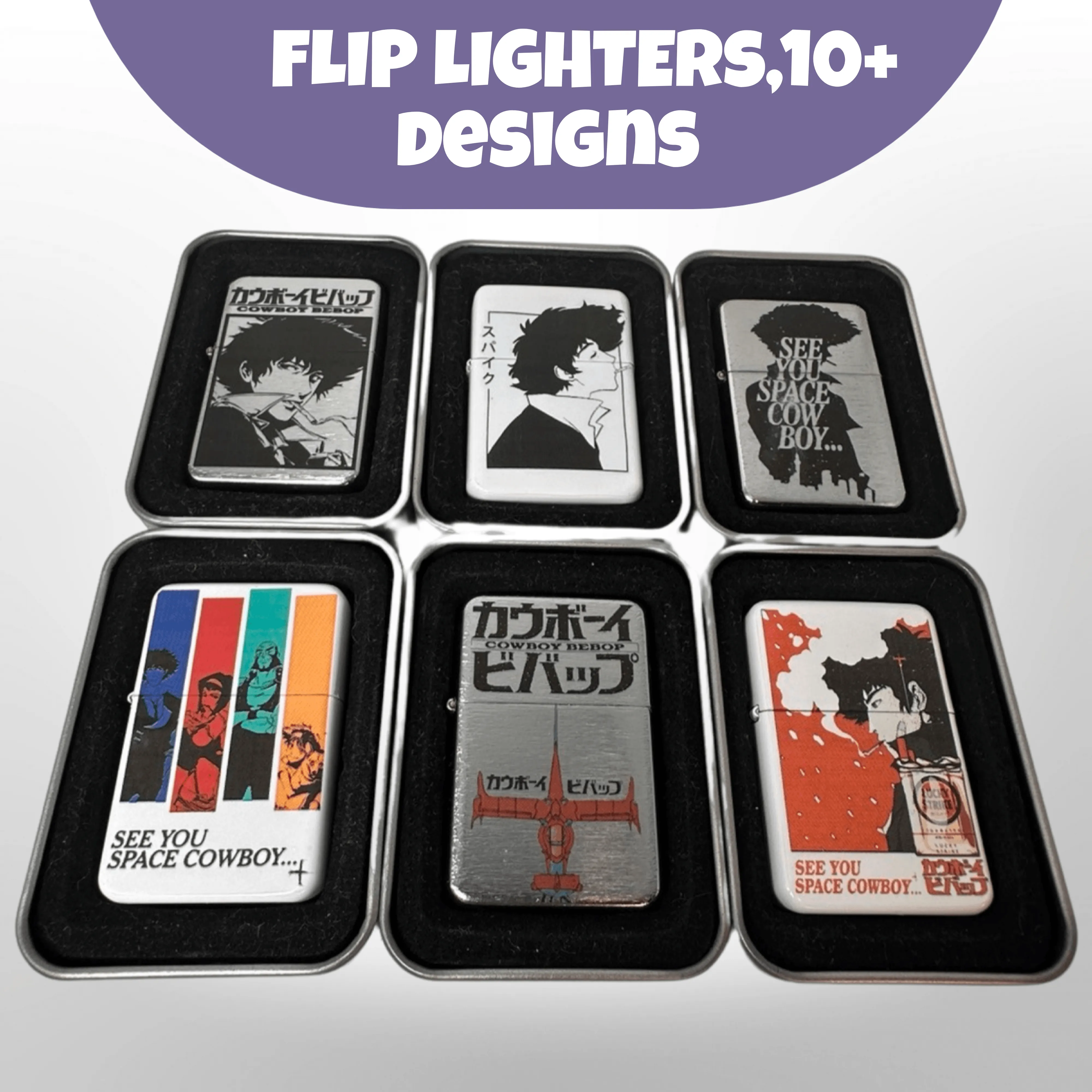 Cowboy Bebop Anime Windproof Flip Lighter