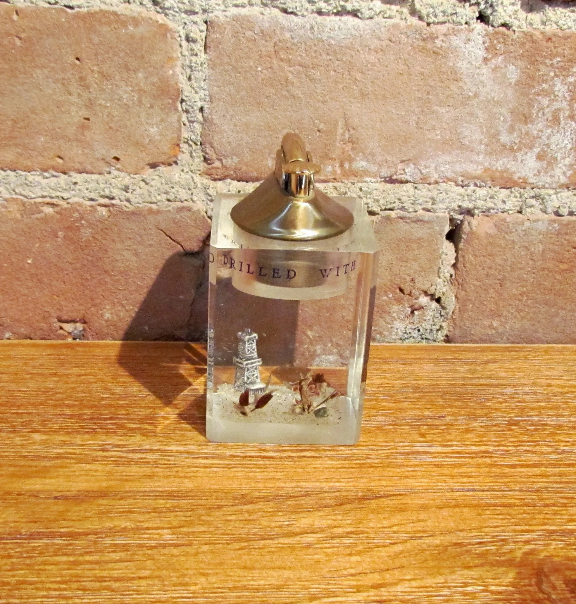 Evans Clearfloat Oil Rig Table Lighter Drilled With Varel Rock Bits Advertising