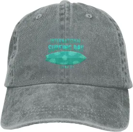 International Surfing Day Fonts and Surfboards Baseball Cap for Men Women Hats Adjustable Denim Hat Dad Hat