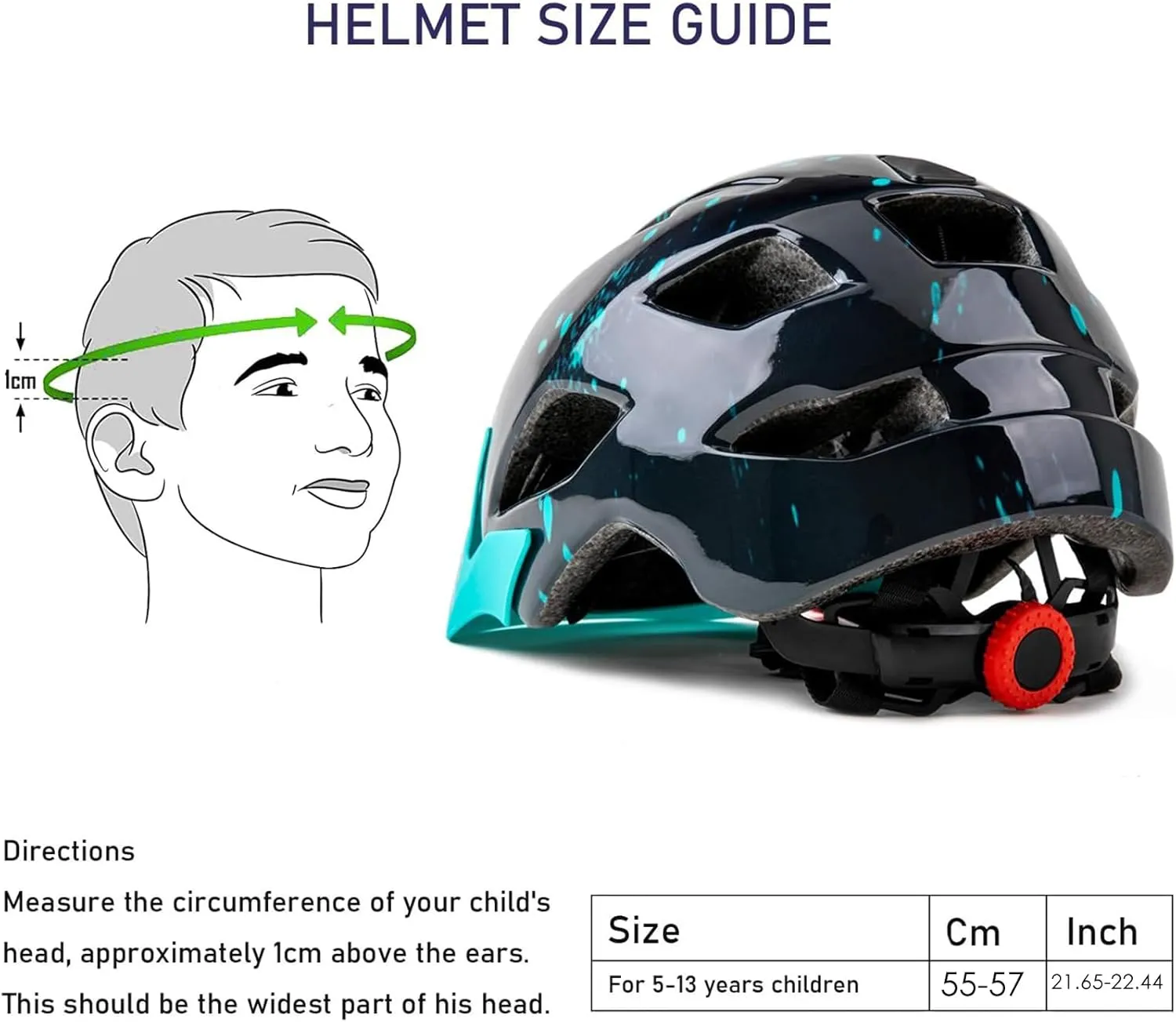 Kids Helmet, SIFVO Kids Bike Helmet Boys and Girls Bike Helmet with Cool Visor Helmet for Kids 5-14, Kids Bike Helmets Youth Bike Helmet Adjustable & Lightweight 50-57cm