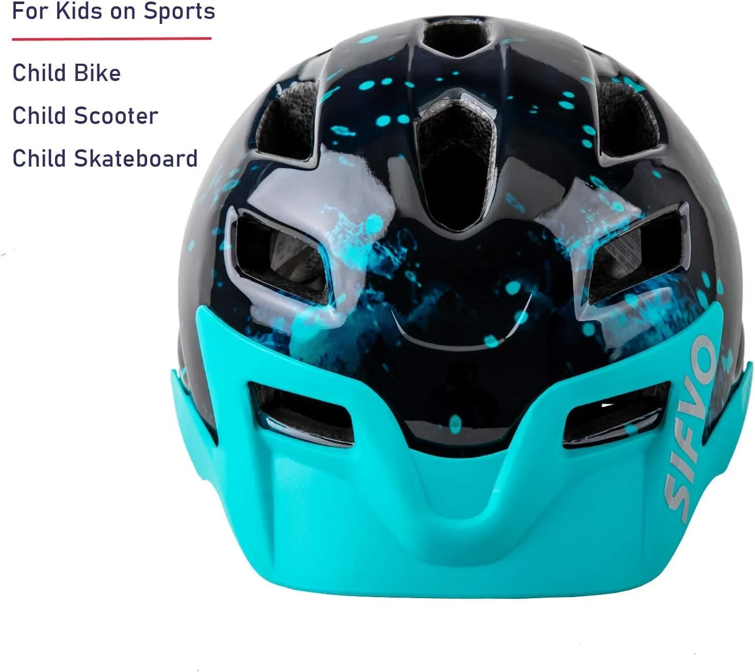 Kids Helmet, SIFVO Kids Bike Helmet Boys and Girls Bike Helmet with Cool Visor Helmet for Kids 5-14, Kids Bike Helmets Youth Bike Helmet Adjustable & Lightweight 50-57cm