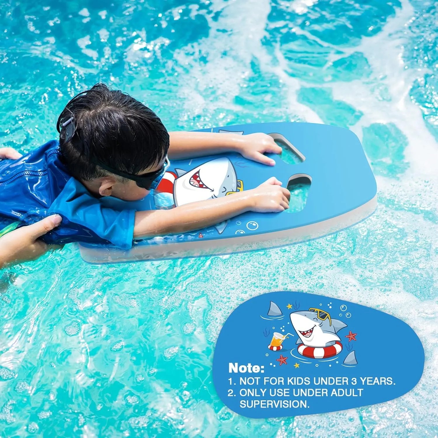 MoKo Swim Kickboard, Cartoon Swimming Training Kick Board Pool Exercise Equipment Promote Natural Swimming Position Water Fun Tool for Kids