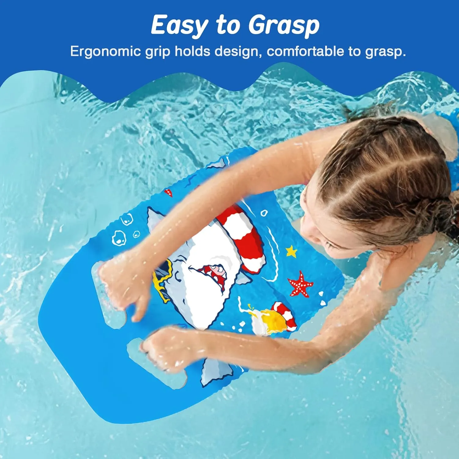 MoKo Swim Kickboard, Cartoon Swimming Training Kick Board Pool Exercise Equipment Promote Natural Swimming Position Water Fun Tool for Kids