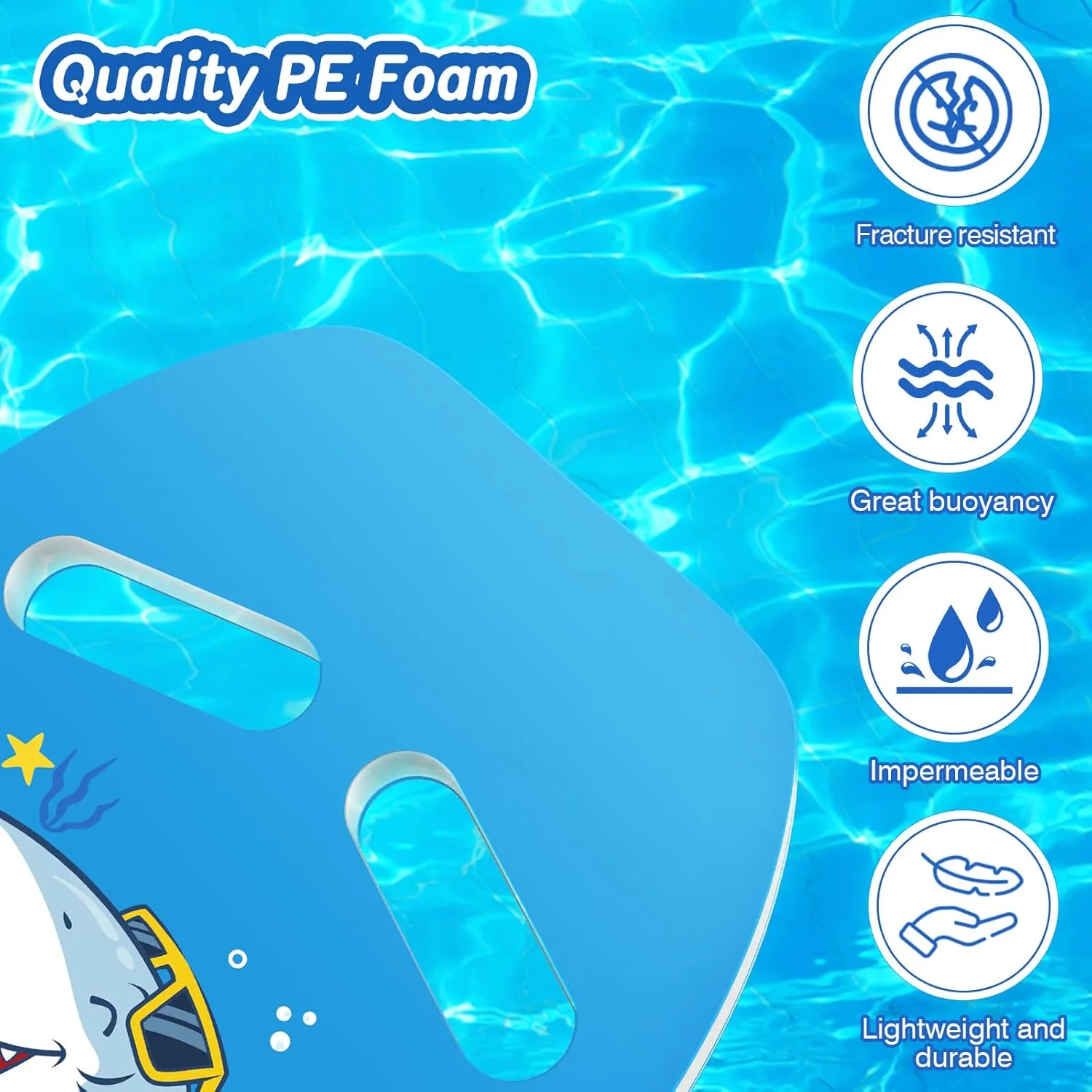 MoKo Swim Kickboard, Cartoon Swimming Training Kick Board Pool Exercise Equipment Promote Natural Swimming Position Water Fun Tool for Kids