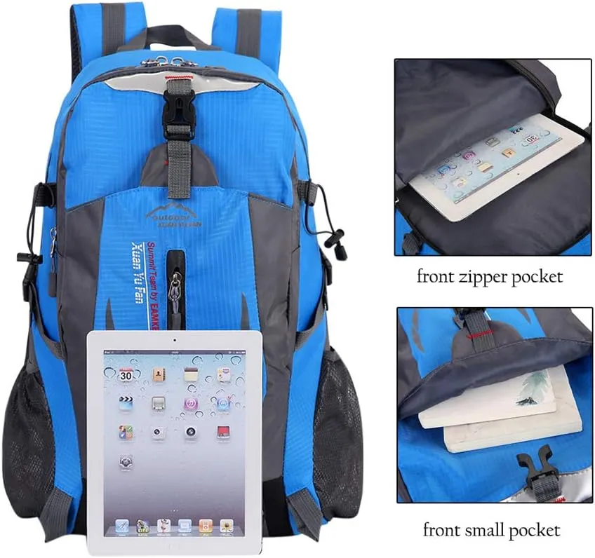 Outdoor Trekking Backpack Nylon Waterproof Hiking Travel 40L Large Capacity Knapsack Lightweight