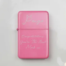 Personalised Pink Lighter Cat Lover Gift Custom Lighter