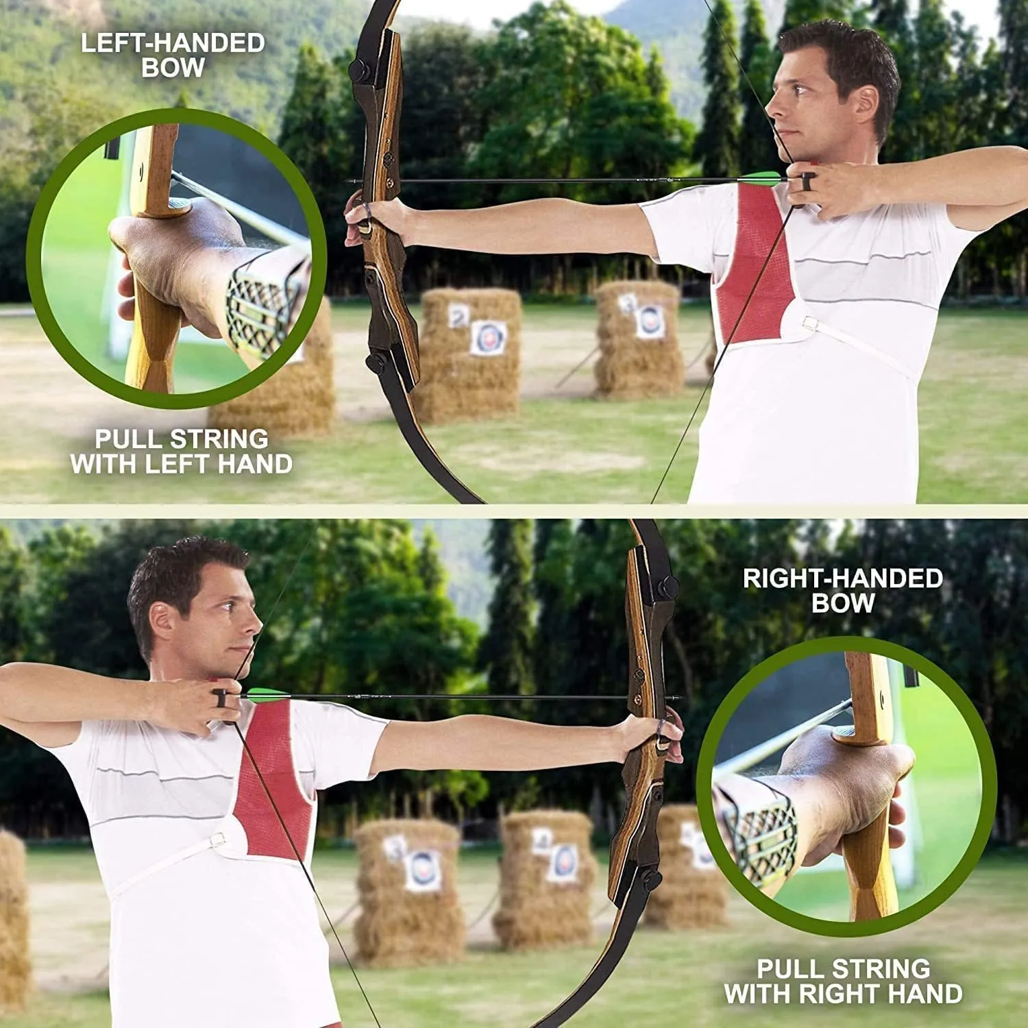 Samick Sage Takedown Recurve Bow and Arrow Set - 62 Inch Complete Ready-to-Use Longbow Archery Set - Includes 6 Arrows, Quiver, Bowstring & Stringer Tool, Arm & Finger Guard for Adults & Older Teens