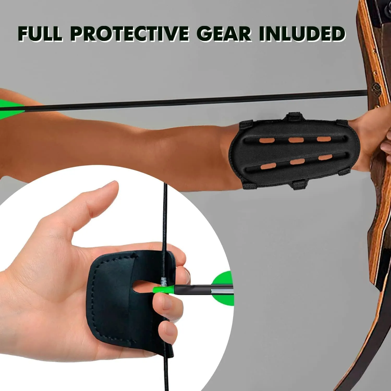 Samick Sage Takedown Recurve Bow and Arrow Set - 62 Inch Complete Ready-to-Use Longbow Archery Set - Includes 6 Arrows, Quiver, Bowstring & Stringer Tool, Arm & Finger Guard for Adults & Older Teens