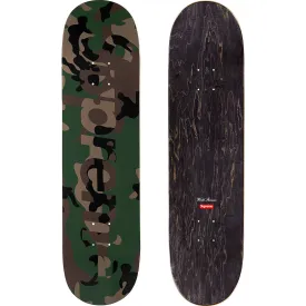 Supreme Camo Logo Skateboard Deck Woodland