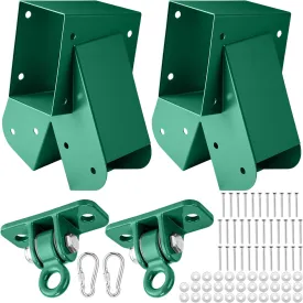 Swing Brackets Set Swing Hangers with Mounting Parts for Outdoor Playground Backyard Equipment (4)