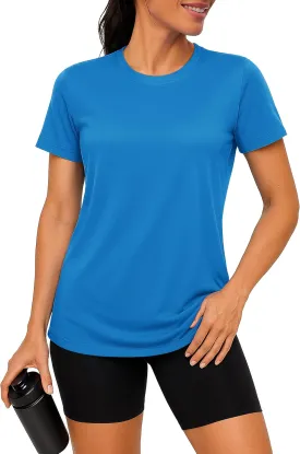 TACVASEN Short Sleeve Shirts for Women Athletic Workout Tops UPF 50  Sun Protection Quick Dry Running T-Shirts