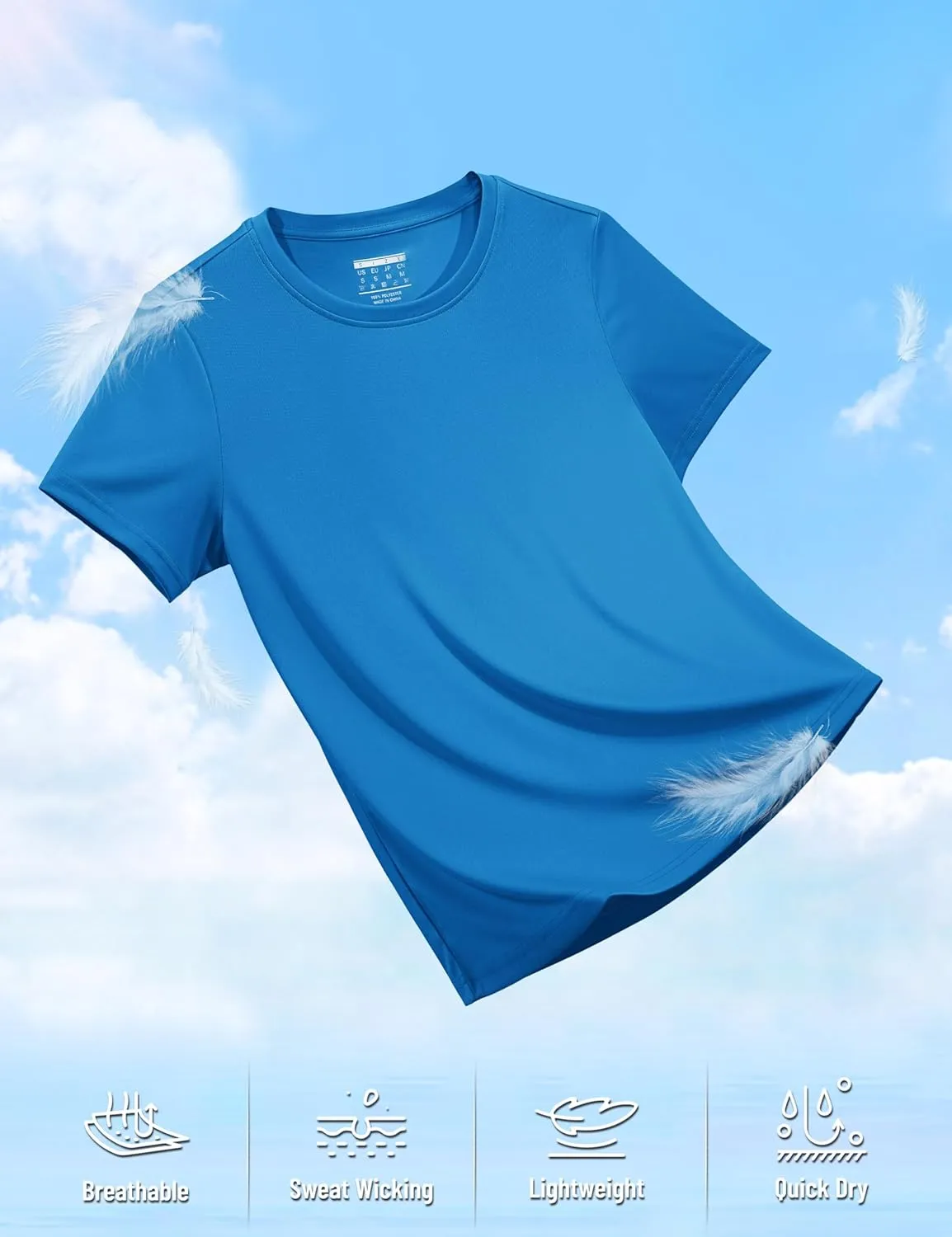 TACVASEN Short Sleeve Shirts for Women Athletic Workout Tops UPF 50  Sun Protection Quick Dry Running T-Shirts