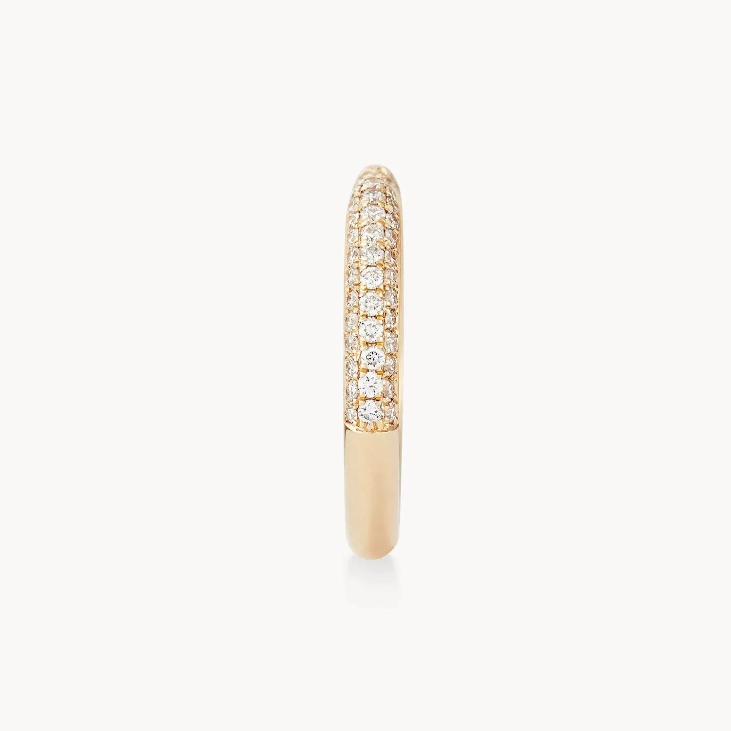 twin flame ring - 14k yellow gold, white diamond