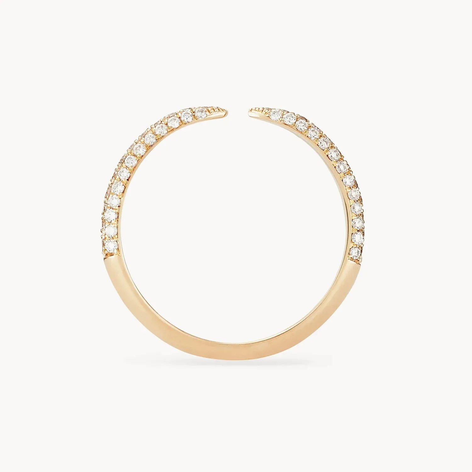 twin flame ring - 14k yellow gold, white diamond