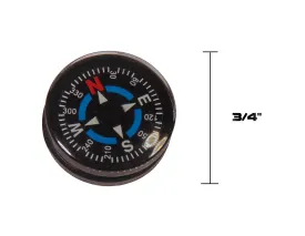 Type-III 12pc Liquid Filled 20mm Compasses w/ Blue Accent for Emergency Survival Kits and Paracord Bracelets