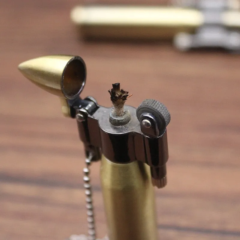 Vintage Bullet Kerosene Lighter Keychain
