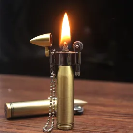Vintage Bullet Kerosene Lighter Keychain