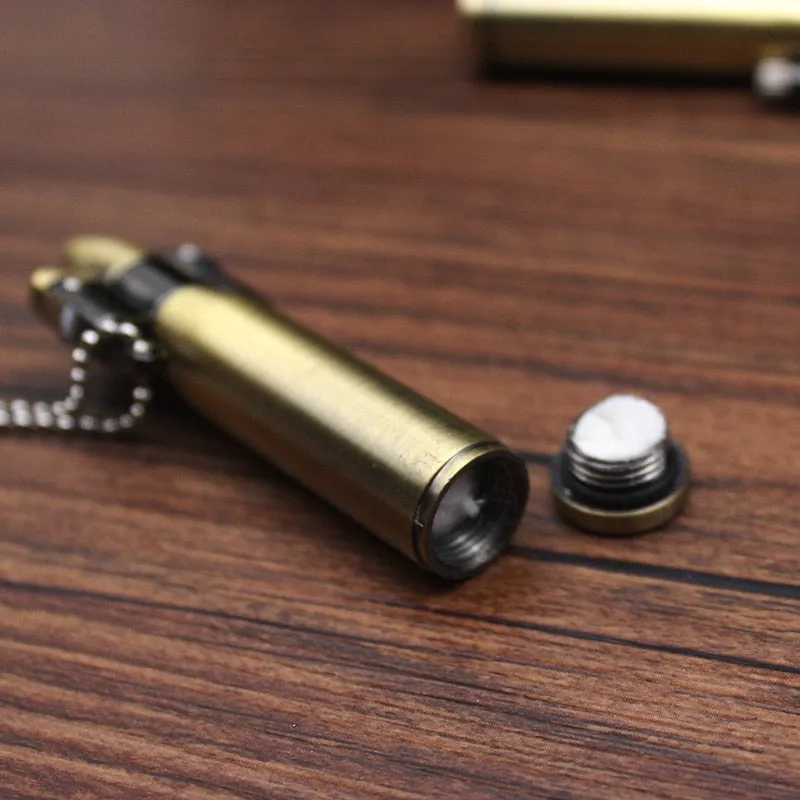 Vintage Bullet Kerosene Lighter Keychain