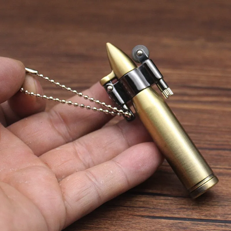 Vintage Bullet Kerosene Lighter Keychain
