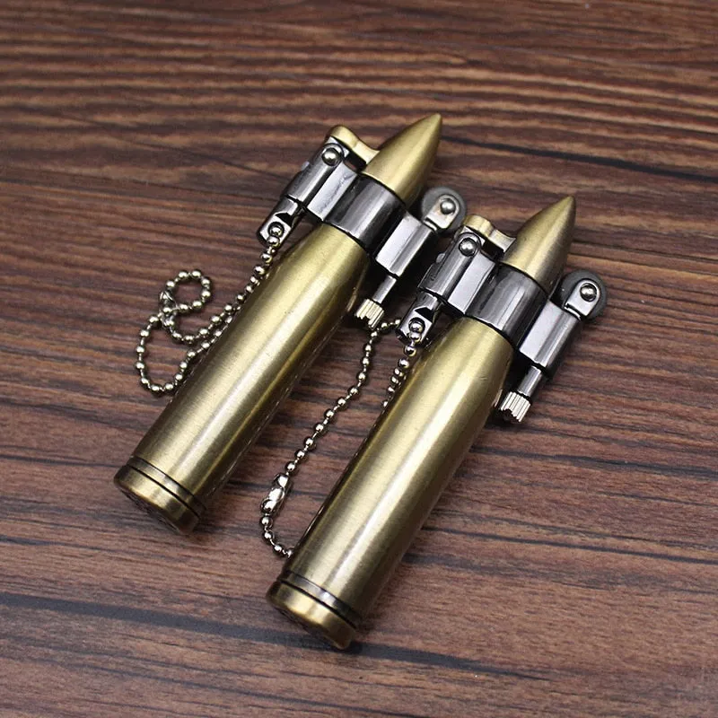 Vintage Bullet Kerosene Lighter Keychain