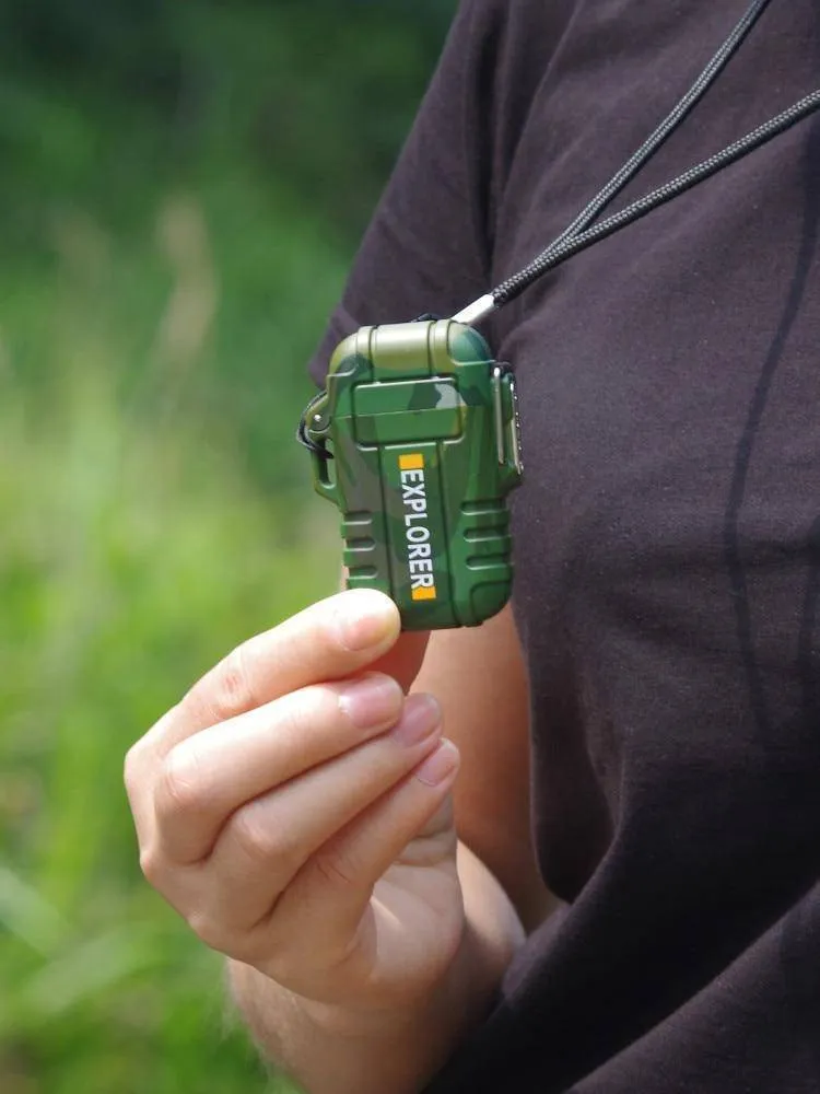 Waterproof USB Plasma Lighter For Outdoor Camping
