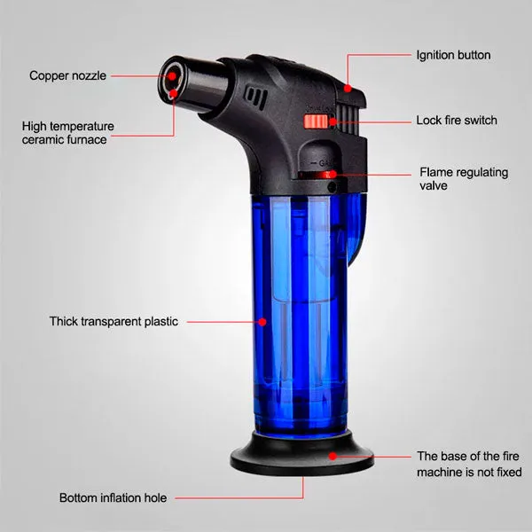 Windproof Refillable Butane Jet Torch Flame Gas Lighter Tool