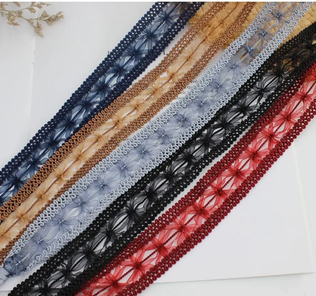 Women Girls Braided Knotted Waist Belt Skinny Mixed Color Rope Exotic Chain Tassel for Dress Skirt