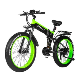 Zpao Electric Folding Mountain Bike 1000w 26 Inch Fat Snow Tire